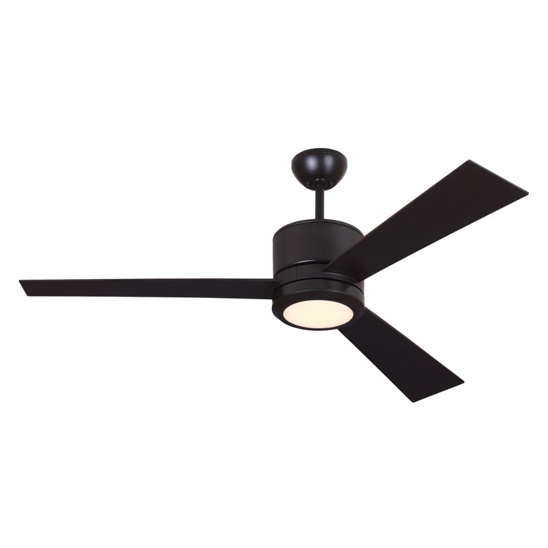 Ebern Designs 52" Maciel 3 Blade LED Propeller Ceiling Fan with Wall
